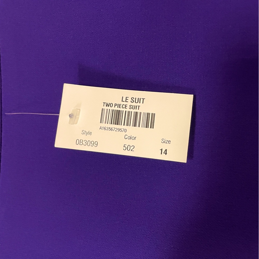 NWT Le Suit Purple Wrap Blazer & Pencil Skirt Set Sz 14 - Picture 9 of 11